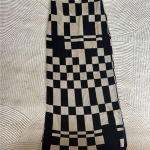 Paloma Wool Black and Cream Checkered maxi Skirt